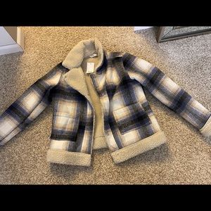 Plaid Teddy Jacket Brand New